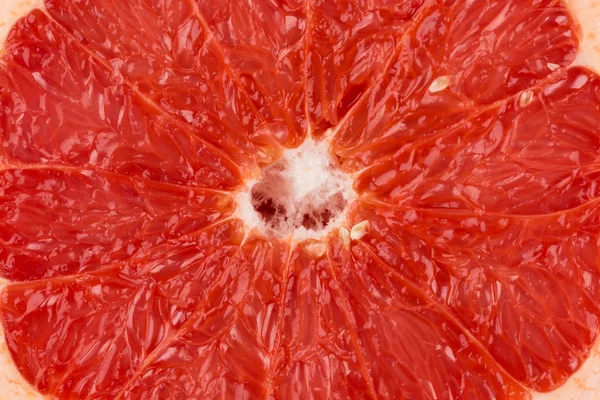 Sliced red grapefruit