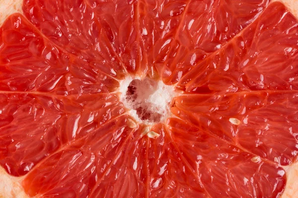 Sliced red grapefruit
