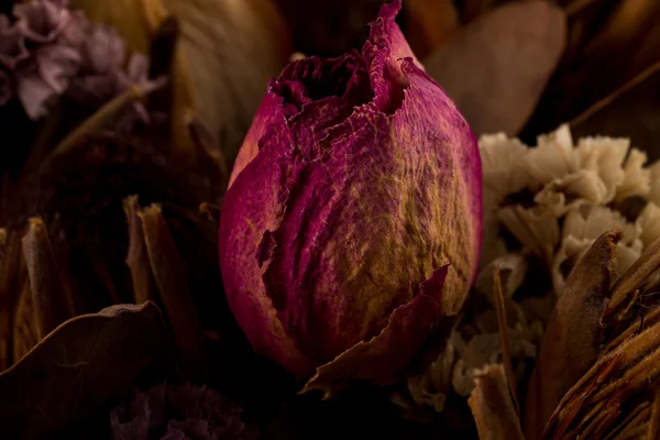 Decoration of dried flowers. Roses