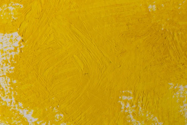 Close up of the yellow paint strokes