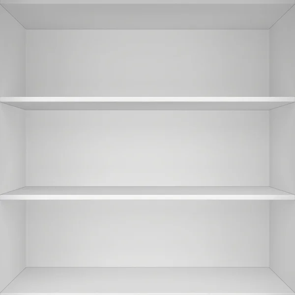 Blank exhibition boutique with shelves