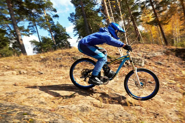 Man riding a mountain bike