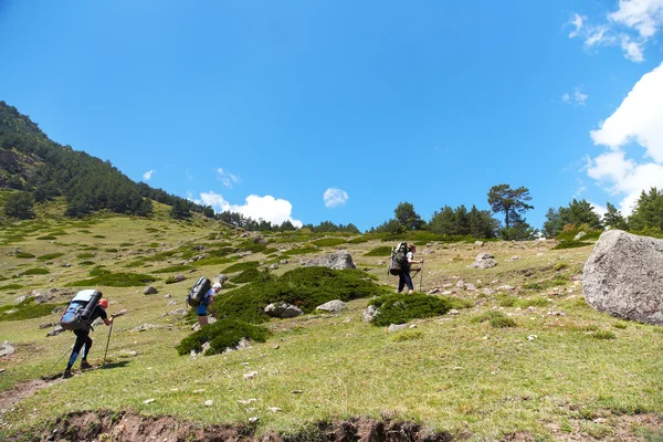 Group of hikers in the mountain