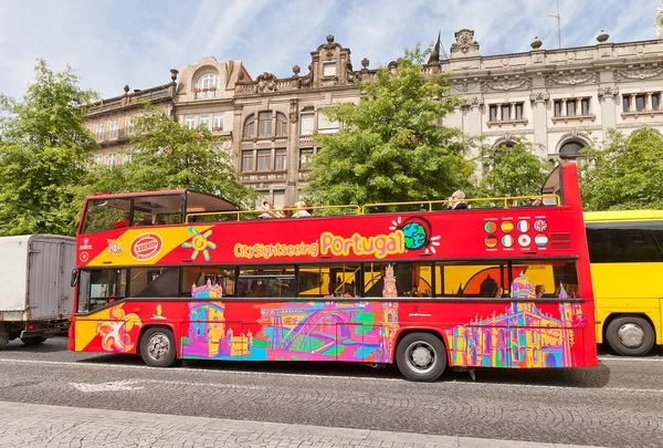 Red Sightseeing Bus in Porto, Portugal