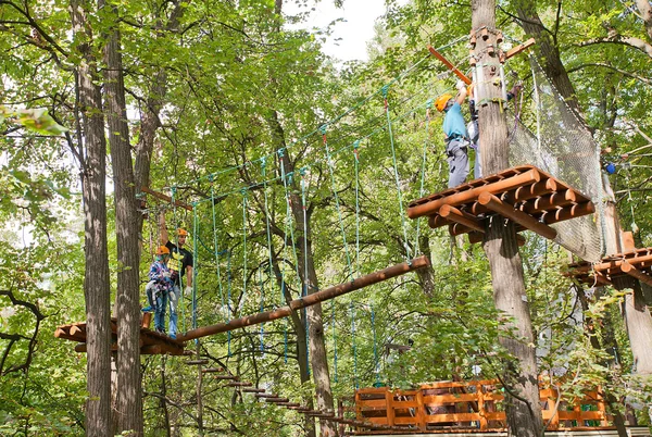 Ropes courses in Fili Park, Moscow