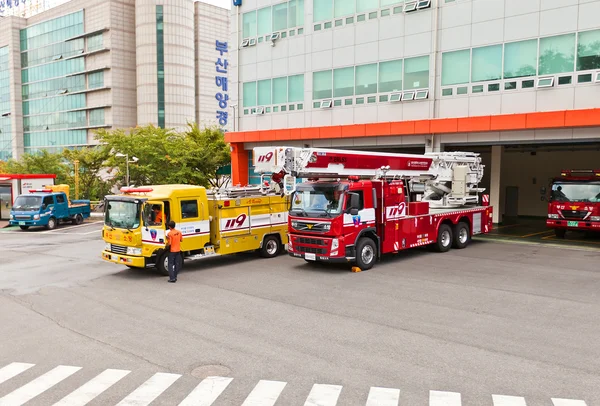 Fire-fighting vehicles in Busan, Republic of Korea