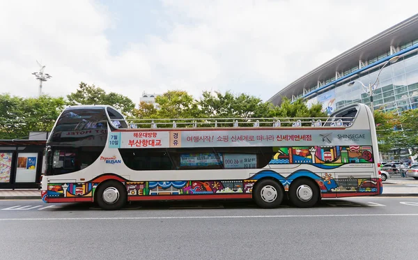 Double-decker city sightseeing bus in Busan, Korea