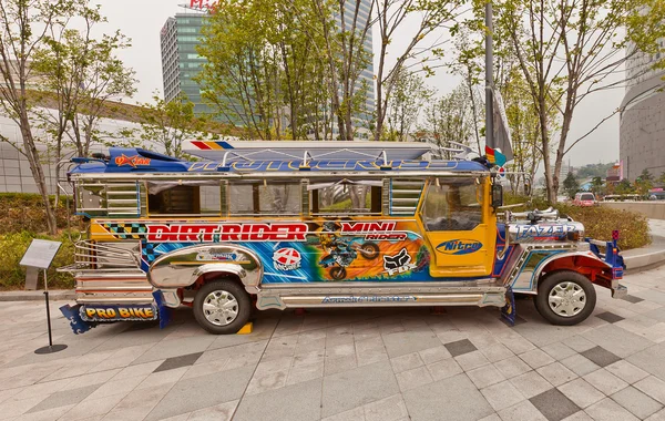 Fancy Bus Jeepney in DDP of Seoul, Korea