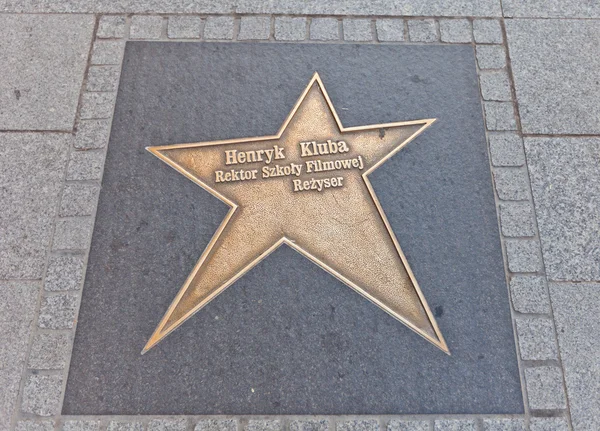 Star for Henryk Kluba in Lodz, Poland