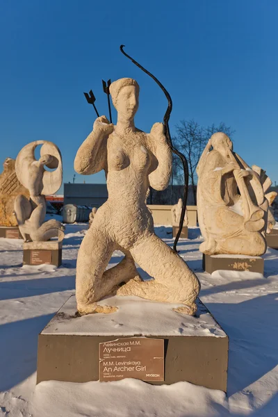 Sculpture An Archer Girl. Moscow, Russia