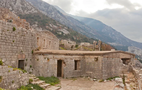 Ruins of St John castle (XV c.) in Kotor, Montenegro
