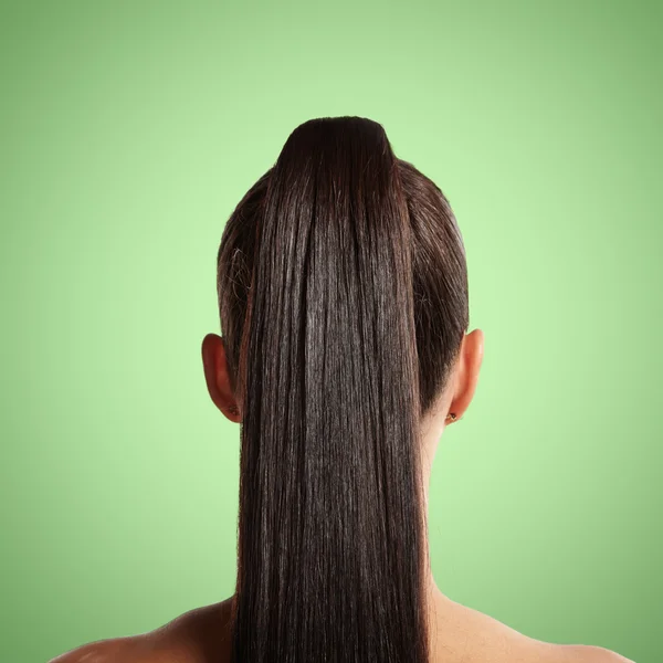 Woman with pony tail