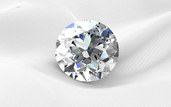 Diamond jewel on white background. High quality 3d render