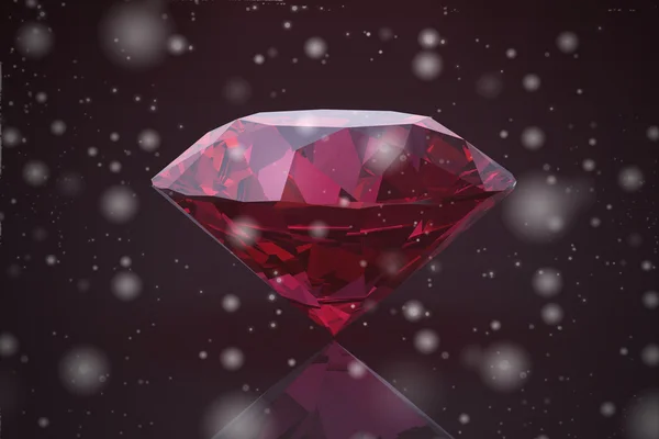 Ruby gem on white background (high resolution 3D image)