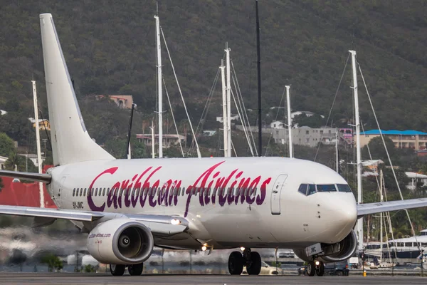 Boeing 737 Caribbean Airlines on Saint Martin Airport