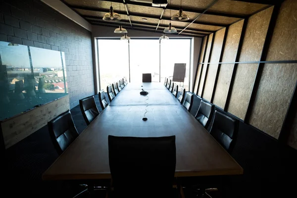 An empty modern conference room