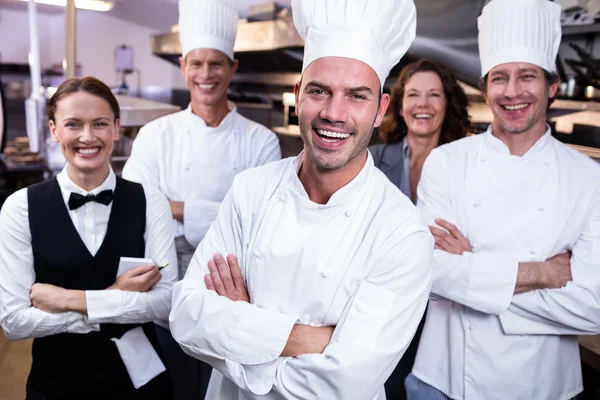 Restaurant team standing together