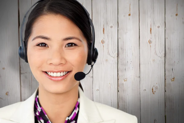 Attractive female engineer smiling