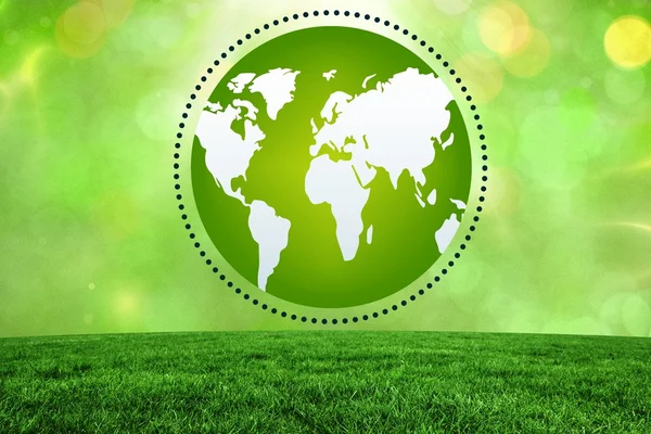 Green earth on green background