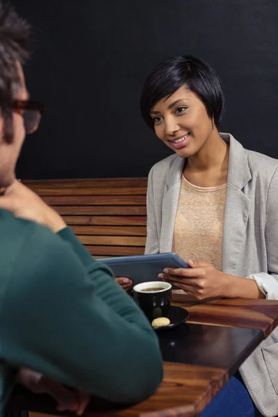 Couple having coffee together