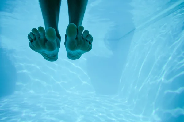 Man swimming underwater