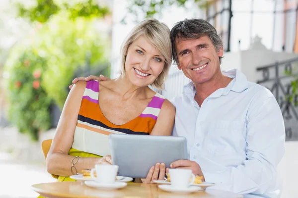 Couple with tablet pc