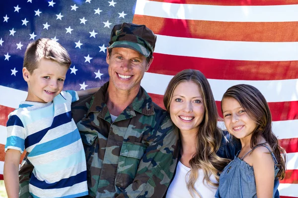 American soldier reunited with family