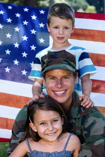 American soldier reunited with son and daughter