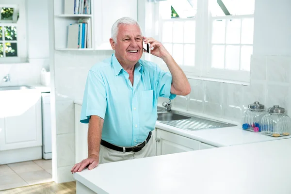 Senior man talking on phone