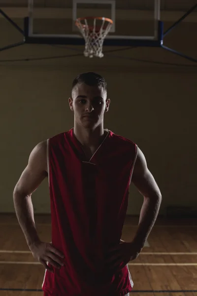 Portrait of a basketball player with his hands on his hips