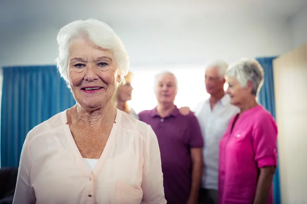 Group of seniors in retirement house