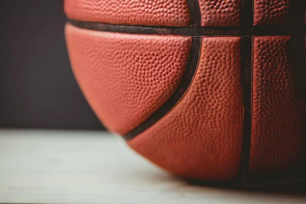 Close up of red basketball