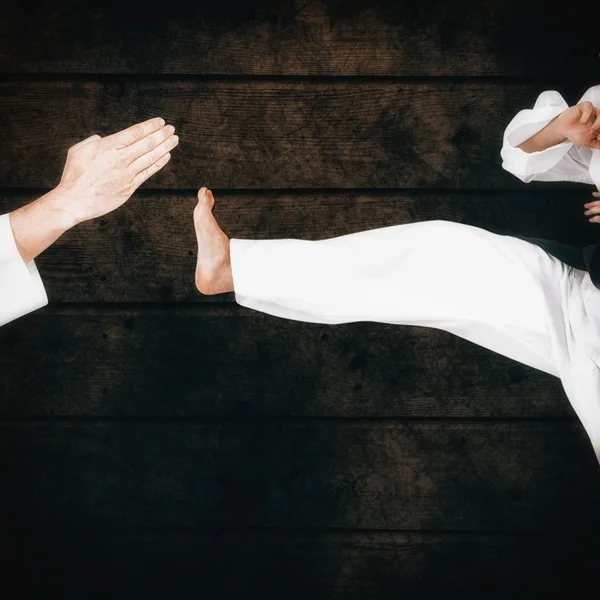 Athlete practicing judo