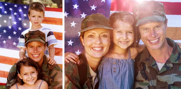 Soldier couple reunited with their daughter