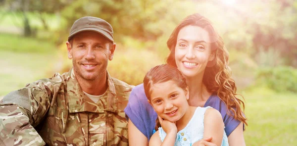 Army man with family