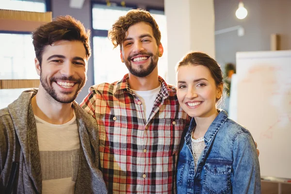 Portrait of graphic designer team smiling