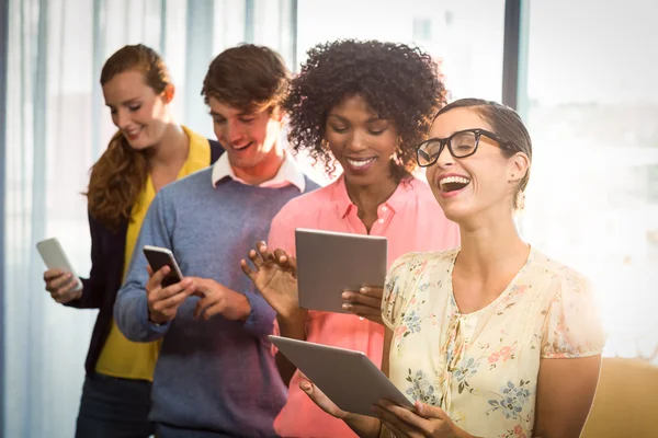 Business people using digital tablet and mobile phone