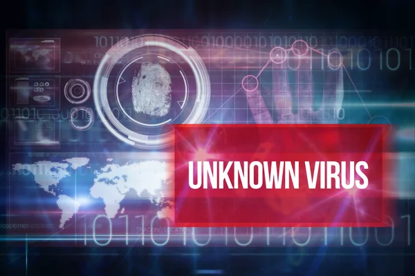 Unknown virus against blue technology design