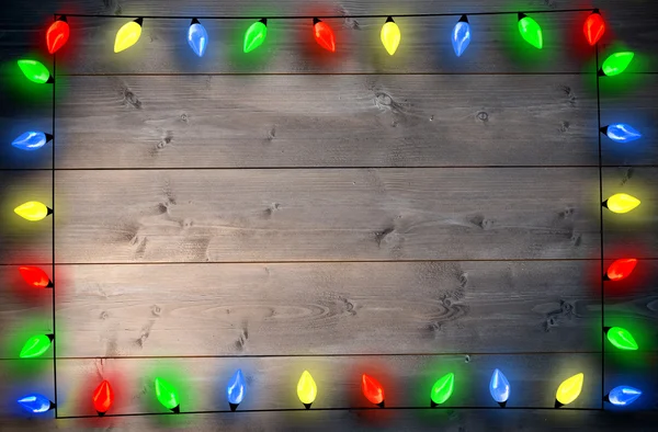 Decorative lights hanging in a shape