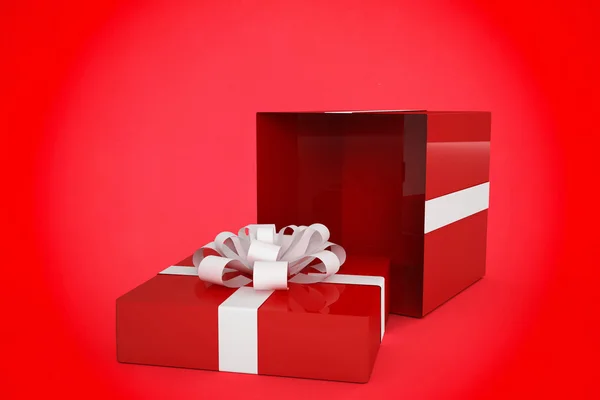 Red and white gift box