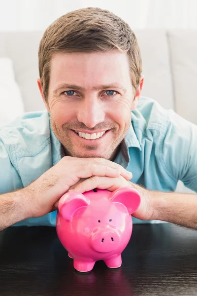 A man with a piggy bank