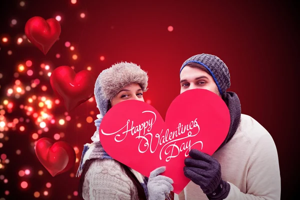 Attractive young couple in warm clothes