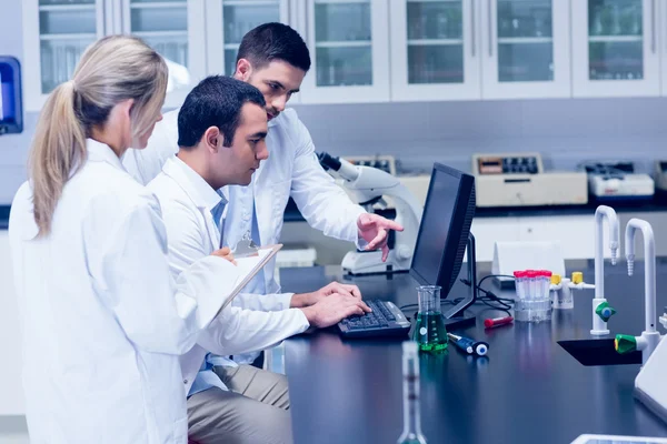 Science students working together in the lab