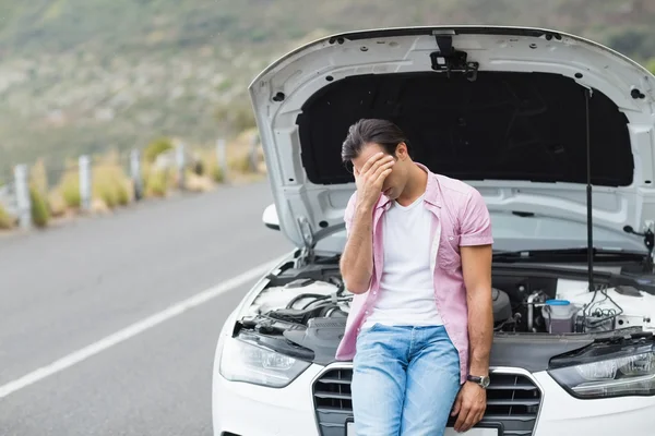 Desperate man after car breakdown