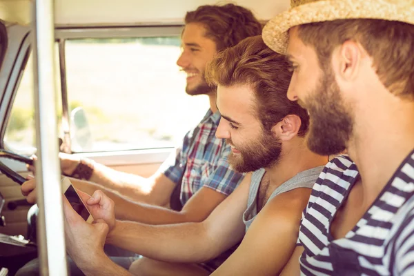 Hipster friends on road trip