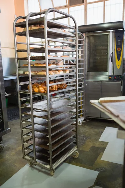Shelf of fresh breads
