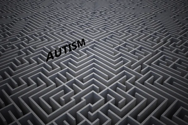 Autism against difficult maze