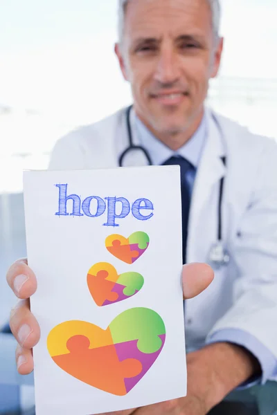 Word hope and male doctor