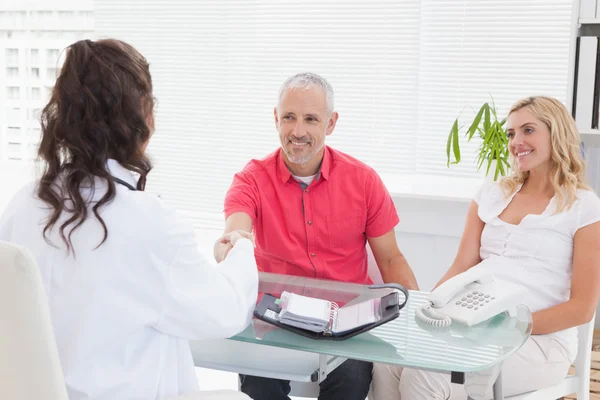 Patients consulting doctor