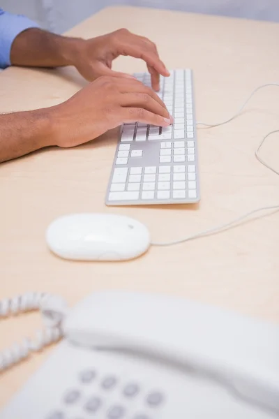 Male Hands using keyboard